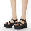 2024 Winter 8cm Heels New Summer Holiday Trend The Bottom Of The Sponge Cake And The Sandals LHX