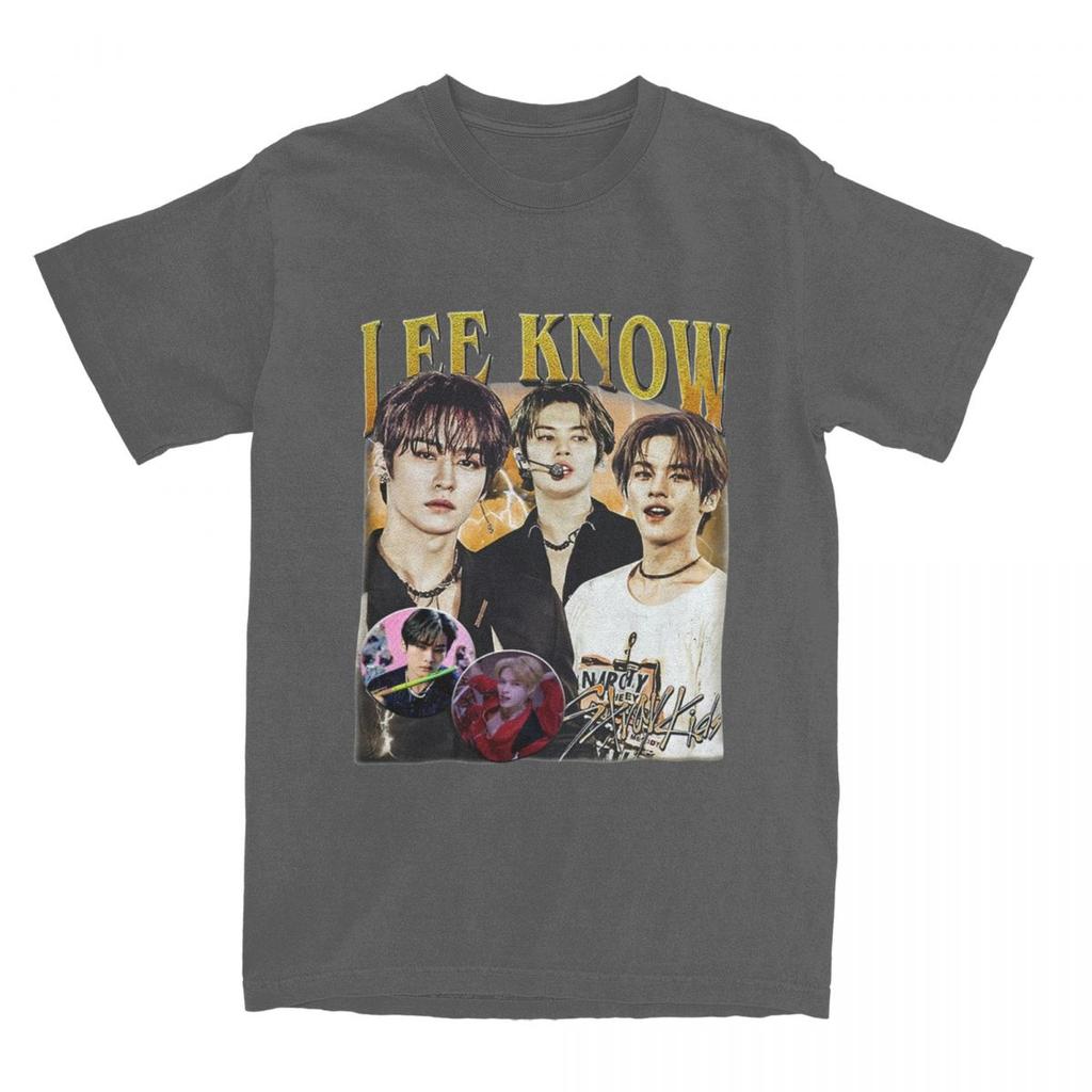 Men's Retro Lee Know 90s Bootleg Outfit T Shirts Cotton Top Tees Summer Streetwear Short Sleeve T-Shirt