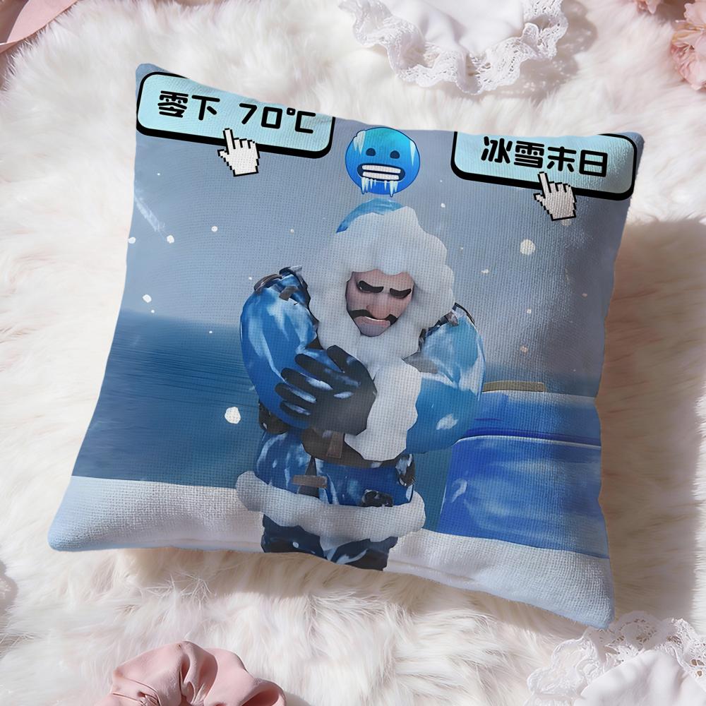 Whiteout Survival Cushion Cover Premium Comfort Reversible Pillow Cove -Two in One Design for Any Room & Car Interior 30cmx30cm