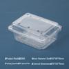 Transparent Disposable Fruit Box with Lid – Food-Grade Plastic, Rectangular, Sturdy for Takeaway, Ideal for Strawberries or Cut Fruit