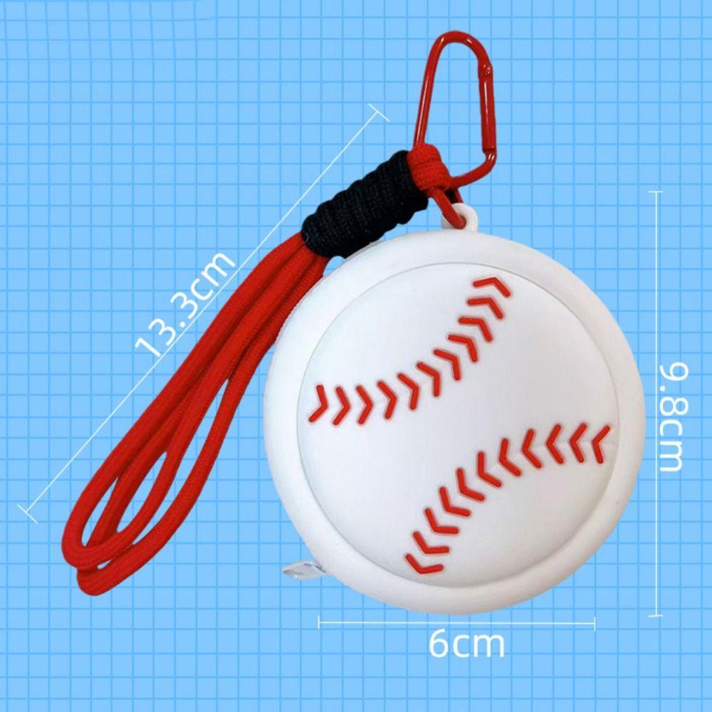 New Cartoon Sporty Storage Bag Football Basketball Key Ring Wallet Baseball Volleyball Bag Pendant Earphone Case