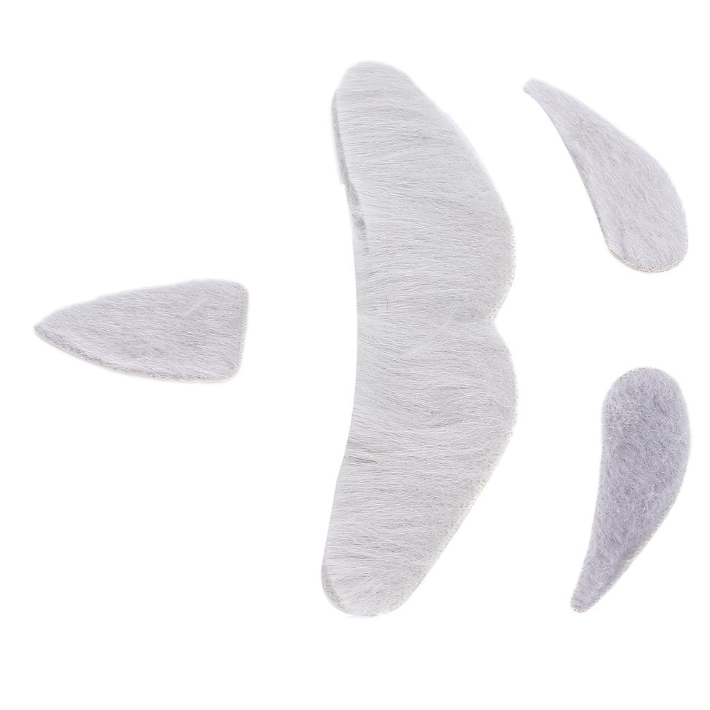 Falsk mustasch Självhäftande Nyhet Fancy Kostym Mustasch Ögonbrynsklistermärken Festtillbehör