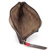 Layered Vegetable Tanned Leather Coin Purse Handmade Vintage Style Zipper Simple Mini Coin Bag