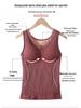Women's Warm Autumn/Winter Fleece-Lined Elastic Vest with Chest Pads