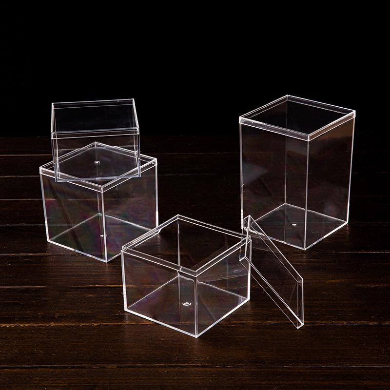 Transparent Acrylic Storage Box with Lid for Jewelry, Gifts, or Wedding Candy Display