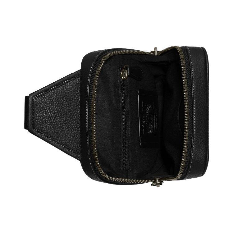 Coach Borsa a tracolla piccola da uomo Sullivan Serie 16 con stampa logo all-over e cerniera Colore Carbone C9867-QBMI5