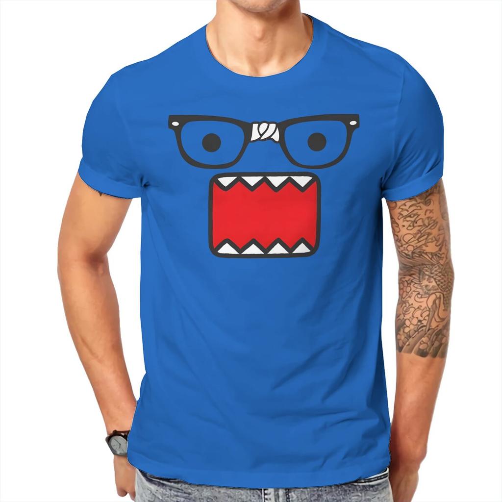 Domo Glasses Face Tshirt Graphic Unisex Tops Vintage Summer Cotton Streetwear T Shirt