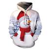 Christmas Halloween Cat Selfie 3D Print Hoodie Couples Casual Loose Fit