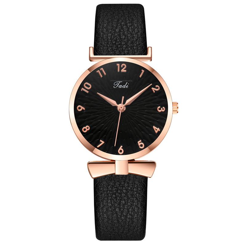 Pu Leather Strap Wristwatch Quartz Watches for Women Clock Watch Gift