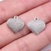 10pcs Heart Charms For Jewelry Making Antique Bronze Silver Color Pendants DIY Crafts Making Findings Handmade Tibetan Jewelry
