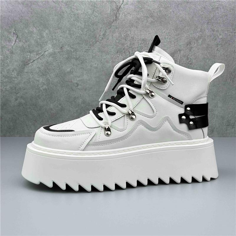 Fashion High Tops New Fashion Designer Men's Lace Up Platform Causal Skateboard Shoes Flats Male Sports Walking Sneakers Zapatos Hombre