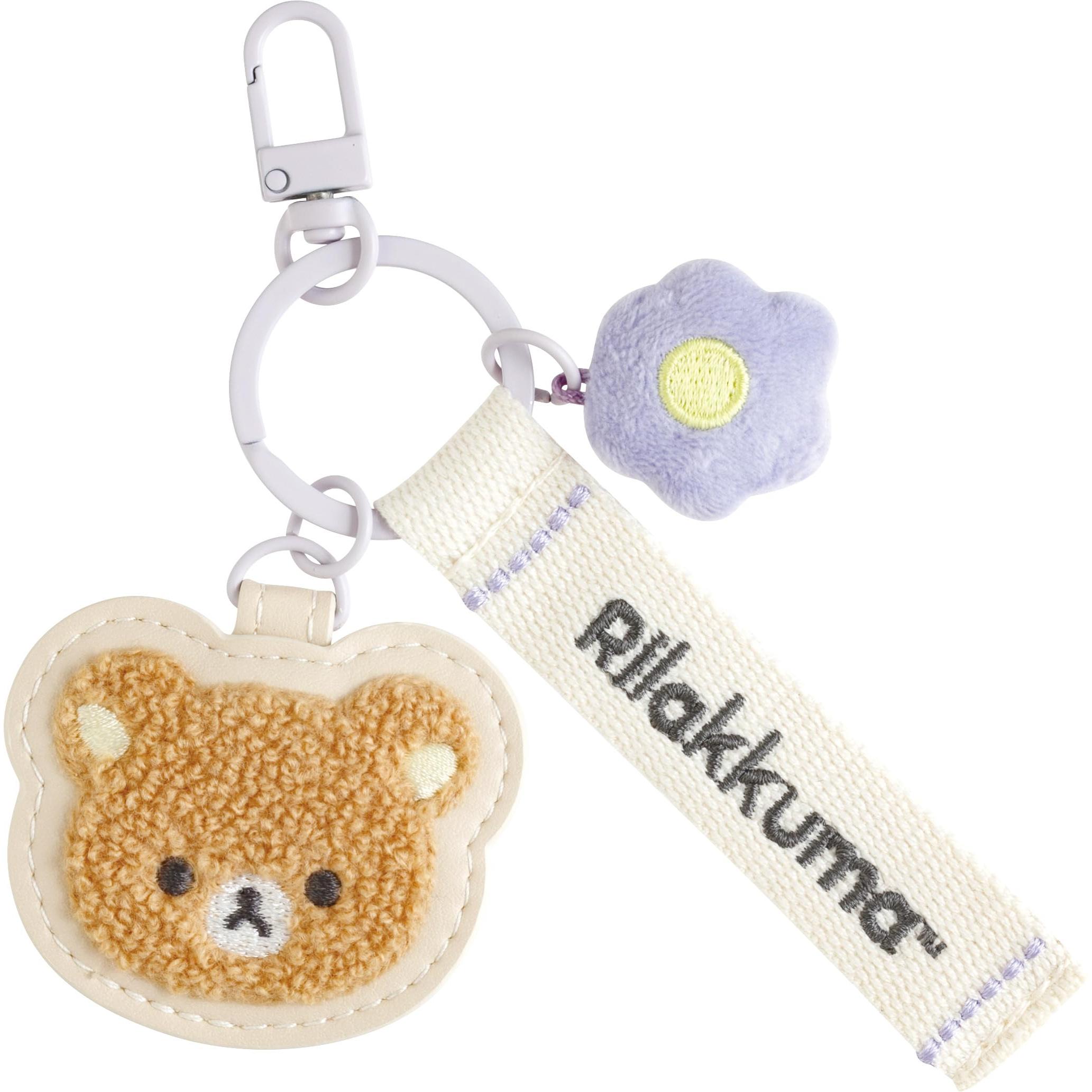 

San-X Rilakkuma Patch Keychain Rilakkuma AB32201 - Cute Bear Accessory Key Holder