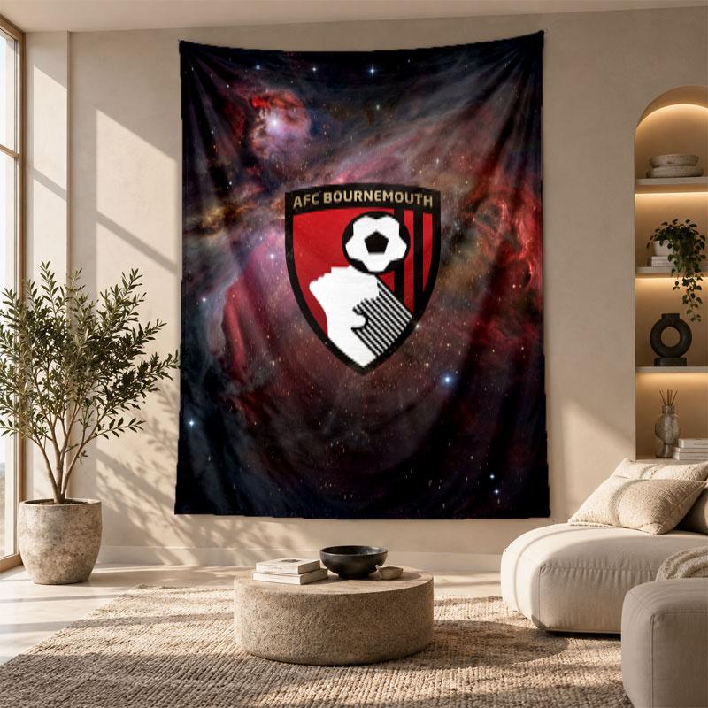 Decorative Tapestry,Bournemouth Football Printed Wall Art, Lightweight Wall Hanging For Bedroom Background