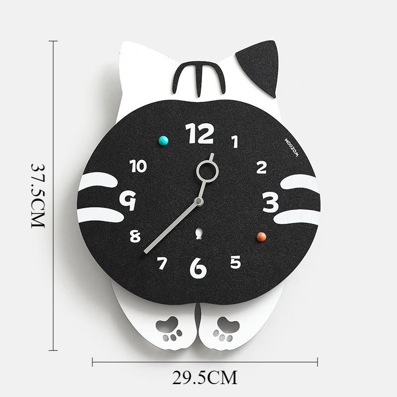 Modern Animal Pendulum Clock Art Creative Cartoon Wall Clock Elegant Stylish Watch House Home Bedroom Decoration Accessories