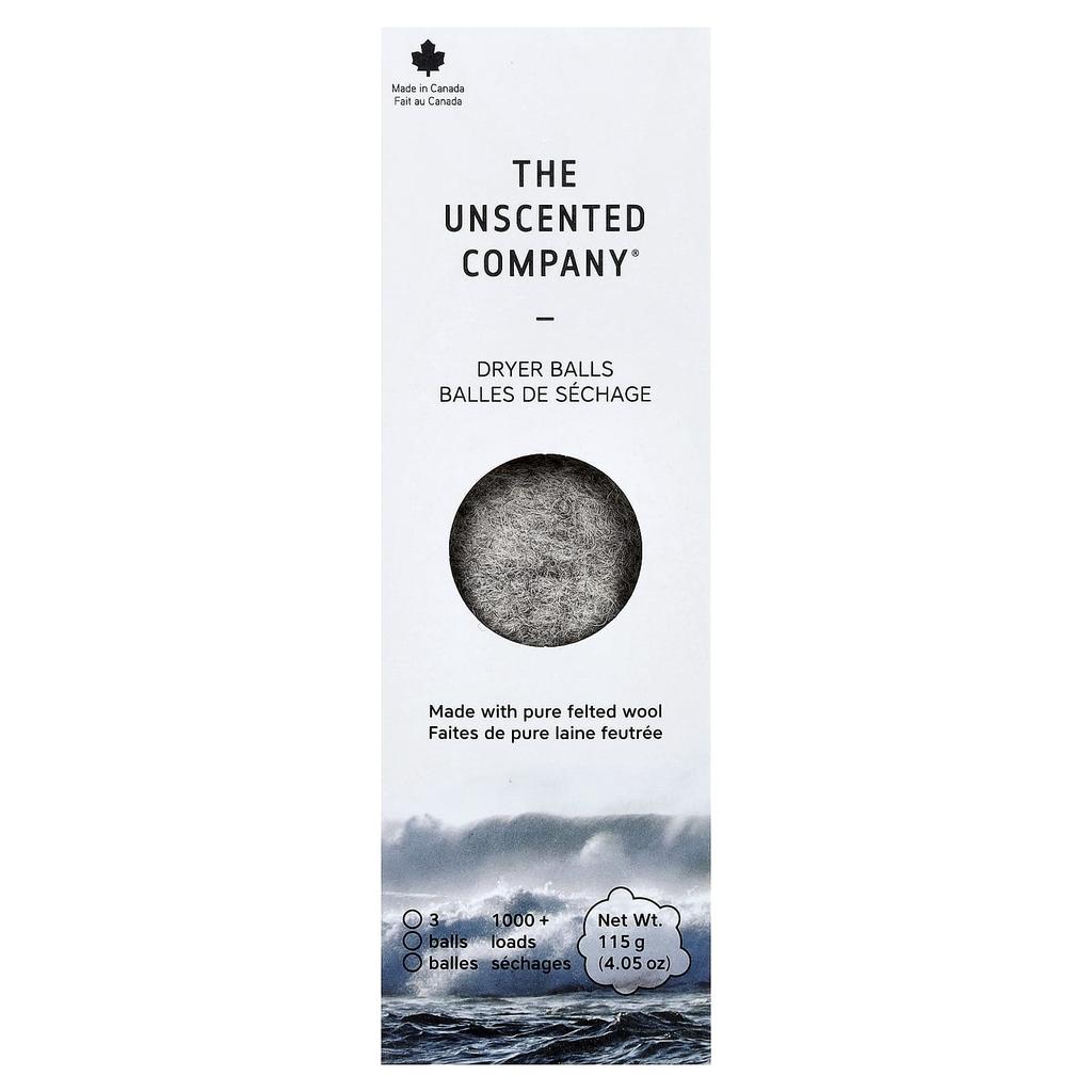 The Unscented Company, Dryer Balls, 3 Count, 115g (4.05oz)
