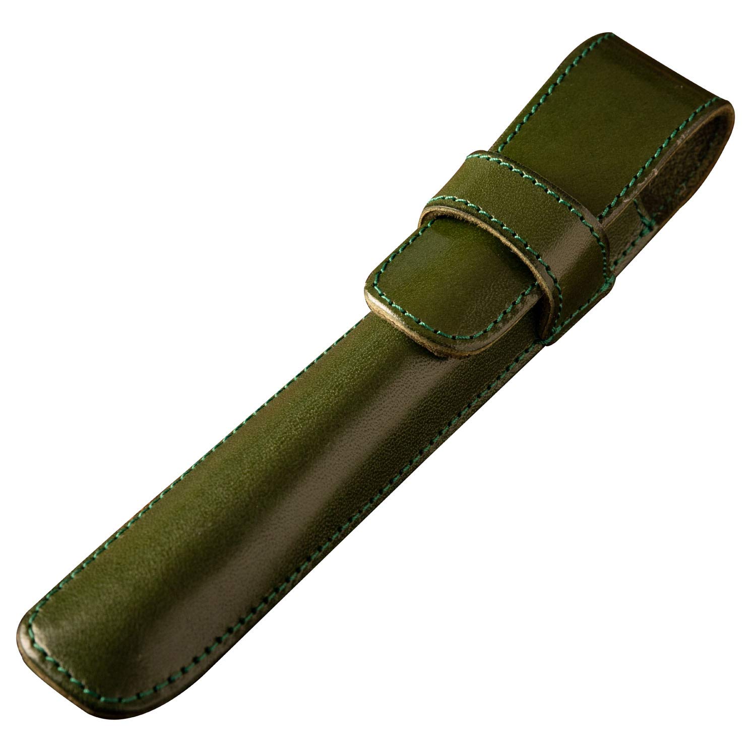 DE Pen Tochigi Genuine Made in Pen Fountain Green [AM MASU] Case, Leather, Leather, Japan, Holder, Pen, Simple, Handmade, PC-019