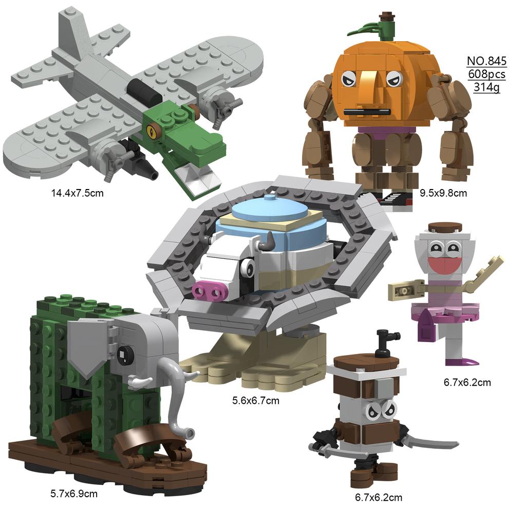 New Brainrot Bricks Tung Tung Sahur Tralalero Building Blocks Set Creative Kits Funny Assembly Brick Set for Kids Adults