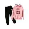 Set Felpa con Cappuccio e Pantaloni Tuta da Basket '23 Unisex per Bambini - Stile Euro-Americano