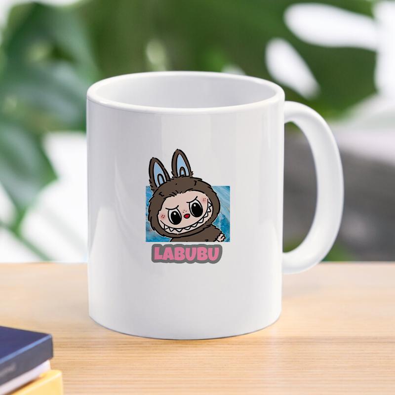 Labubu 3D Ceramic Mug The Monsters Creative Cute Milk Coffee Cup For Gift Abubu Home Kitchen Drinkware Mugs