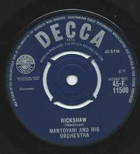 

7inch Record MANTOVANI & HIS ORCHESTRA - Rickshaw 45F11500 Decca 1962 UK Classical Used