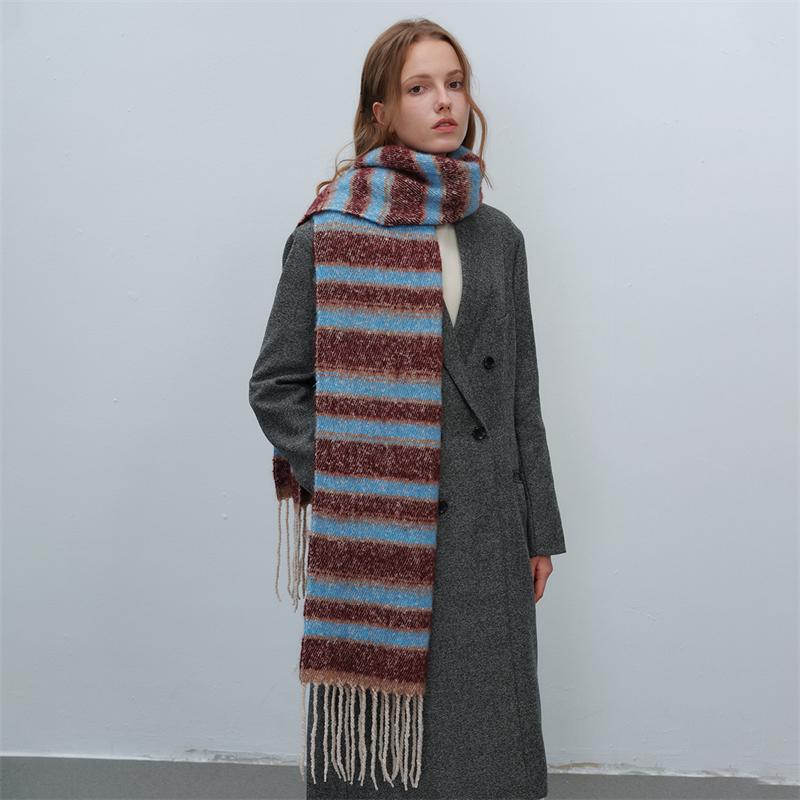 Sciarpa a quadri in cashmere nuova alla moda per donna, invernale, spessa, calda, grande scialle, pashmina, sciarpe con nappe, morbida coperta, bandana, scaldacollo spesso