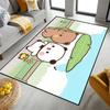 kawaii cartoon art bear d-dudu b-bubu small carpet Rug Carpet Home Decor Bedroom Mat Hallway Balcony Entrance Doormat Decoration