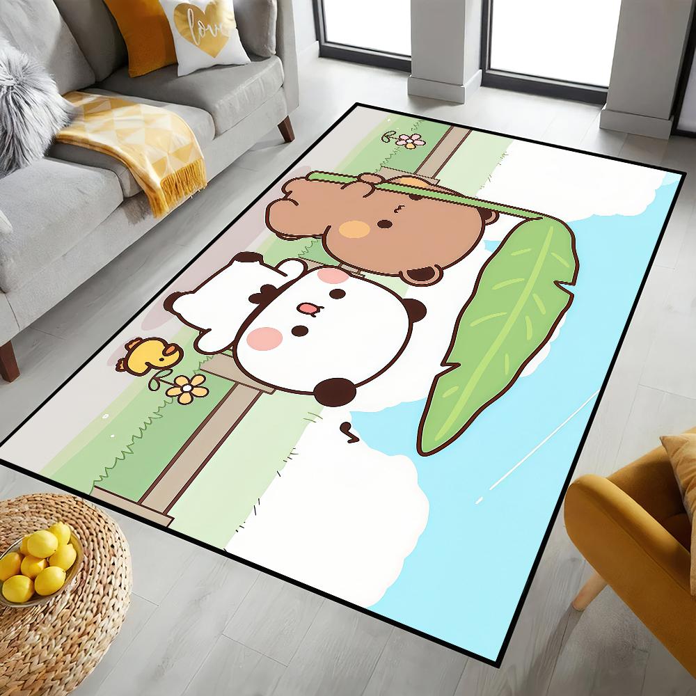 kawaii cartoon art bear d-dudu b-bubu small carpet Rug Carpet Home Decor Bedroom Mat Hallway Balcony Entrance Doormat Decoration