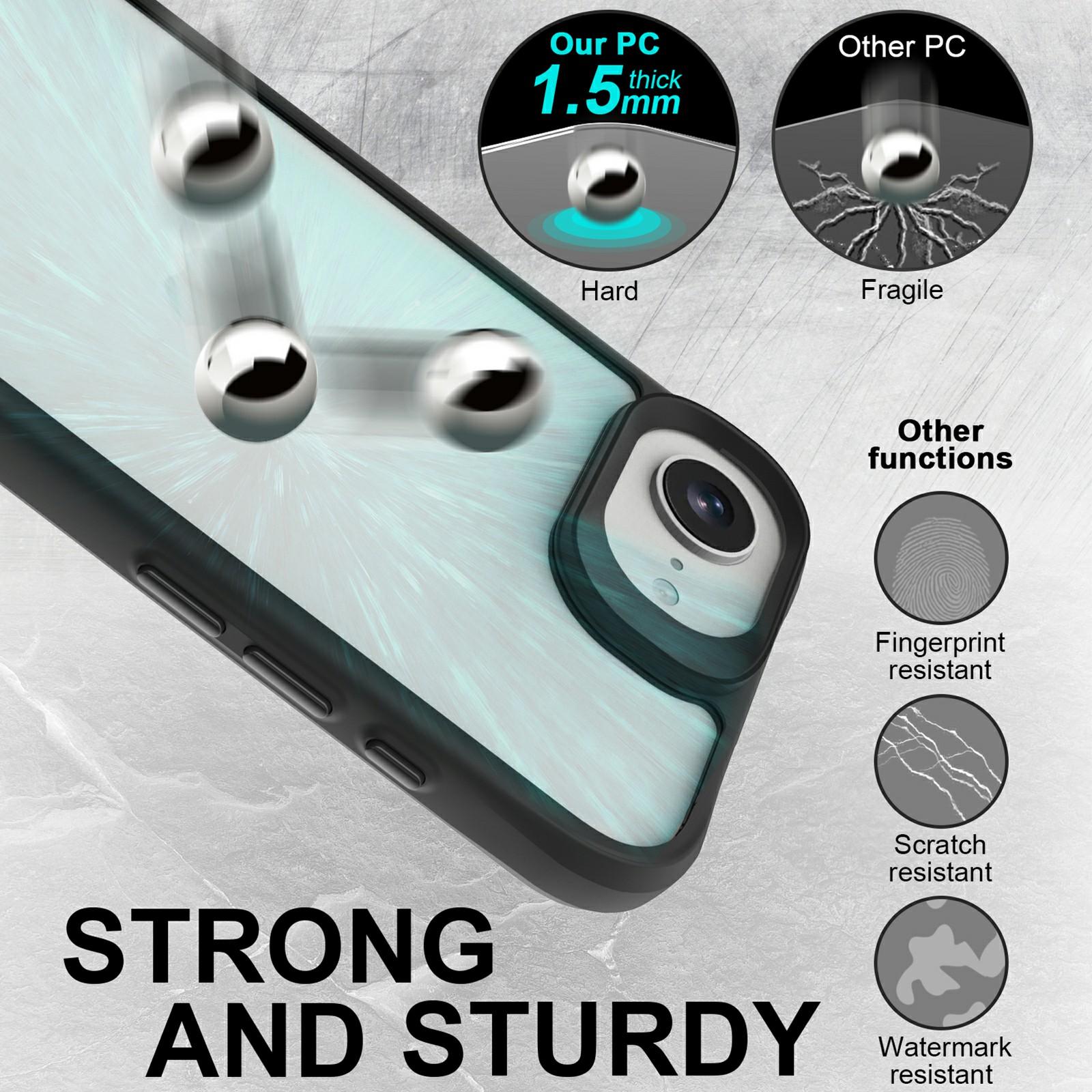 

For iPhone 16e Case Hybrid Hard PC Soft TPU Shockproof Phone Cover Purple