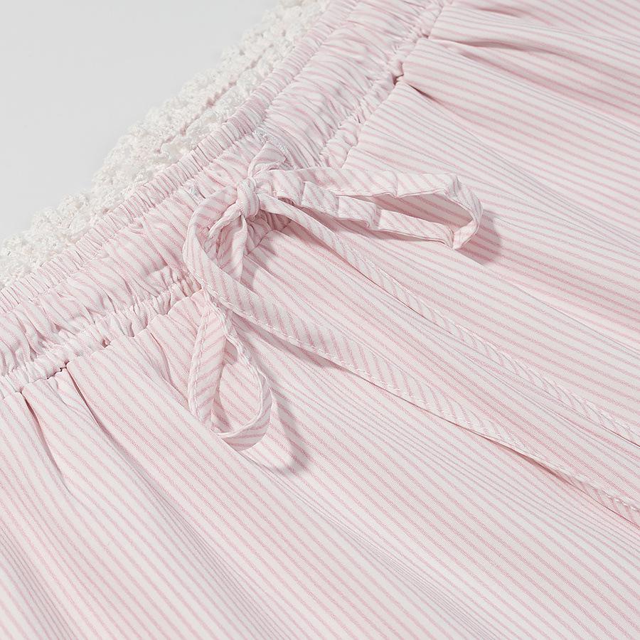 Autumn Cross-Border French Style Striped Shirt & Straight-Leg Pants Set