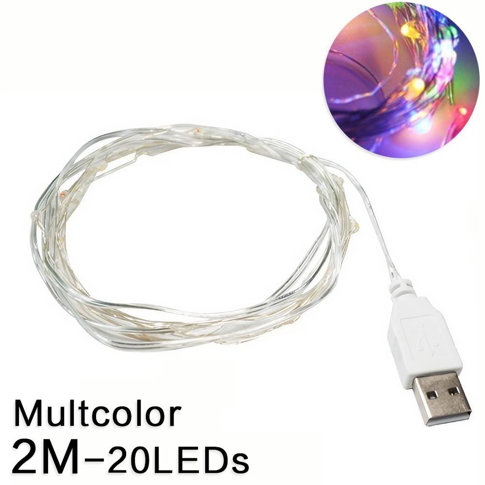 2/5/10/20M USB LED String Lights for Xmas Garland Party Wedding Home House Decoration Christmas Tree Flasher Fairy Lights