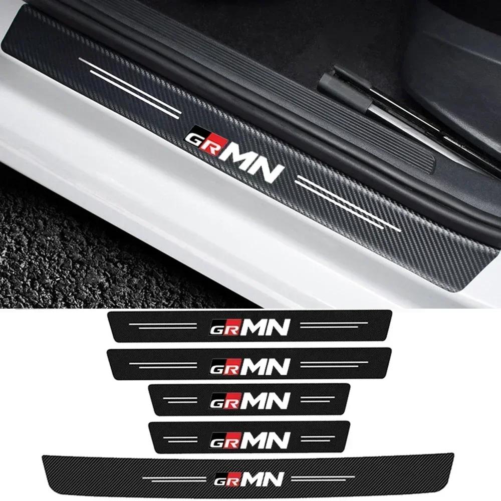 Car Door Sill Protector Trim for S0 GR Sport MN C-HR RAV4 Avensis Prado Prius IZOA Rear Trunk Bumper Scuff Plate Accessories JH0