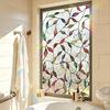 Buntglas Fensterfolie Regenbogen Floral Fenster Sichtschutzfolie Dekorativ Sonnenschutz Statisch Haftende Glasfolie für Haus Tür Fenster