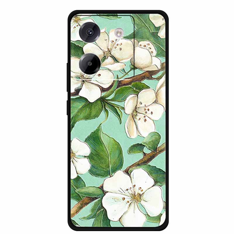 3D Phone Cover For Poco M7 Plus Pro Soft TPU Silicone Case for Poco M 7 PocoM7 Embossed Flower Blossoms Cartoon Gift Cute Bumper