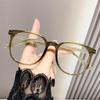 Korean Ultralight Anti-Blue Light Women's Glasses, Slimming Large Cold Tea Frame with Prescription.