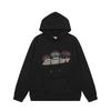 Ensemble Décontracté Hoodie Rouge/Noir Tête de Tigre Brodé Homme & Couple Trapstar Européen & Américain avec Pantalon Long