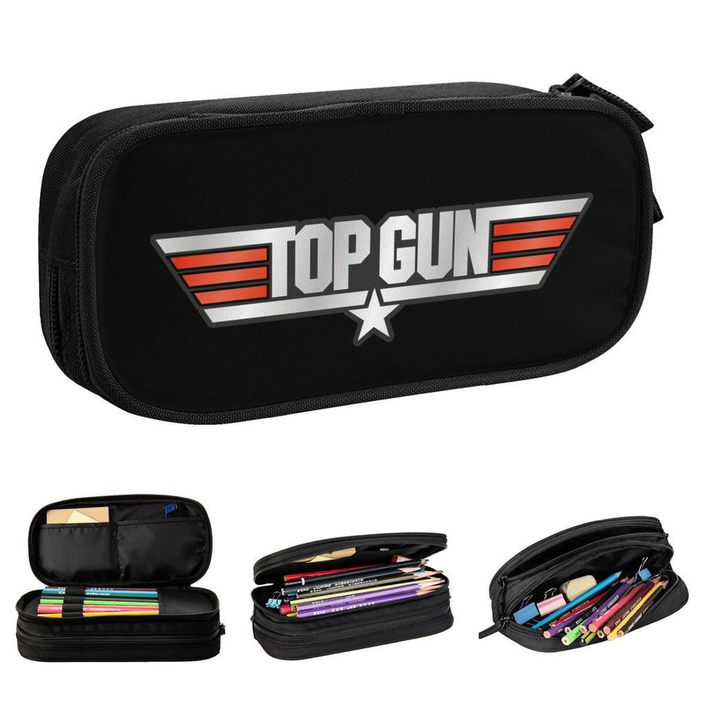 New Top Gun Pencil Case 80s Movies Pencilcases Pen Box for Student Big Capacity Bag Office Gifts Stationery