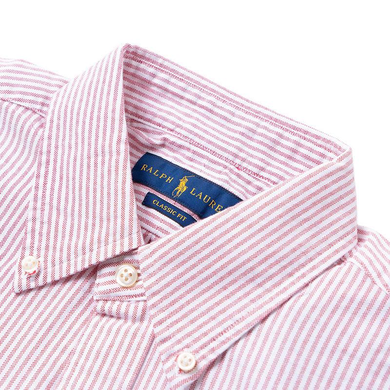 Polo Ralph Lauren Polo Striped Pony Logo Embroidered Button-Down Collar Short Sleeve Shirt Men Shirts MNPOWOV1N820252-600