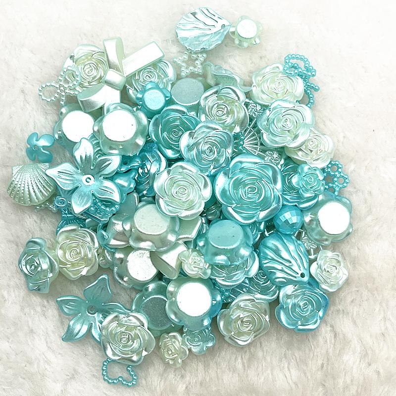 20g/lot Mixed Rose Flower Bowknot Beads Star Heart Butterfly Acrylic Spacer Beads for Jewelry Making DIY Bracelet Accessories