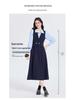 Age-Defying Preppy Vest Dress Set for Female College Students - Ideal for Exams & Interviews, Includes Shirt and Vest Dress