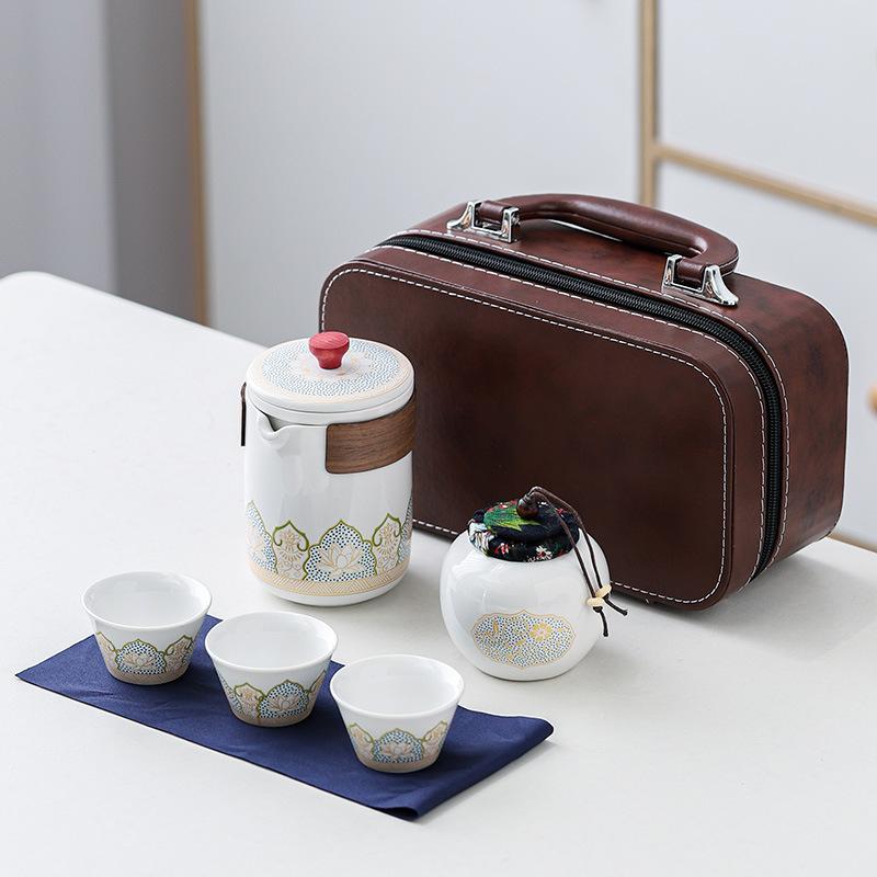 Portable travel tea set Outdoor Kung Fu tea set Kuaike cup Practical holiday activities Business gifts