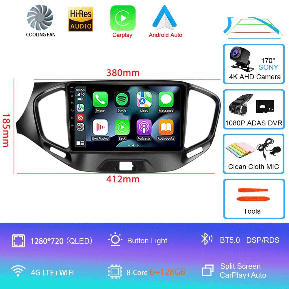 For LADA Vesta Cross Sport 2015-2019 Wireless Carplay Stereo Head Unit 2DIN Screen Android 14 Car Radio Multimedia Navigation 4G