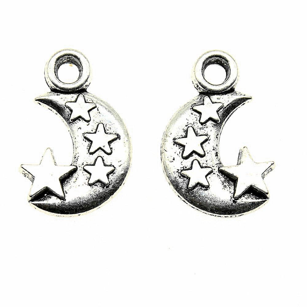 Sun And Moon Face Charms Multi Color Alloy Pendants For Celestial Themed Jewelry