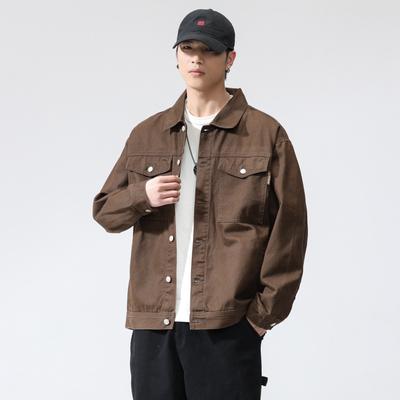 Jacken Herren Frühling Neu Amerikanischer High Street Trend Workwear Locker Denim Freizeitjacken Vielseitige Oberteile