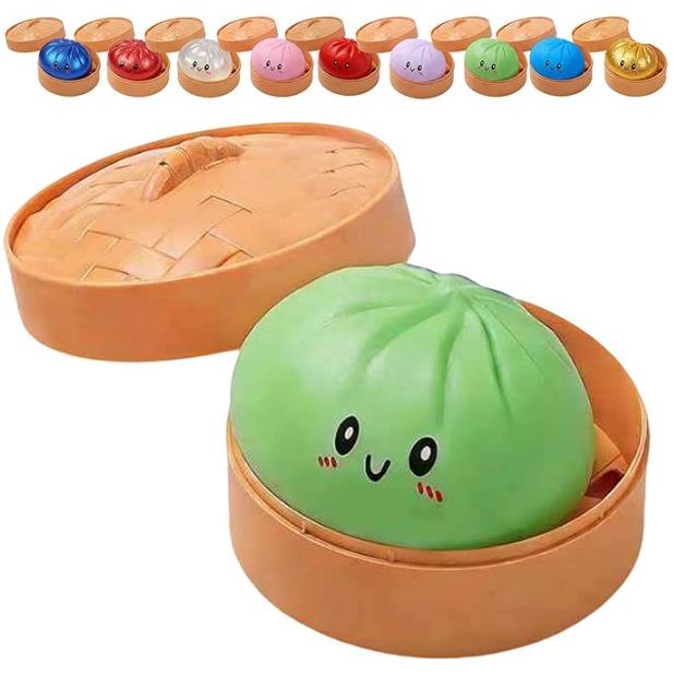 Dumpling Squishes Stress Balls Fidget Toys Slow Rebound Anxiety Stress Relief Decompression Toys Squishy Bun Sensory Toys Kids