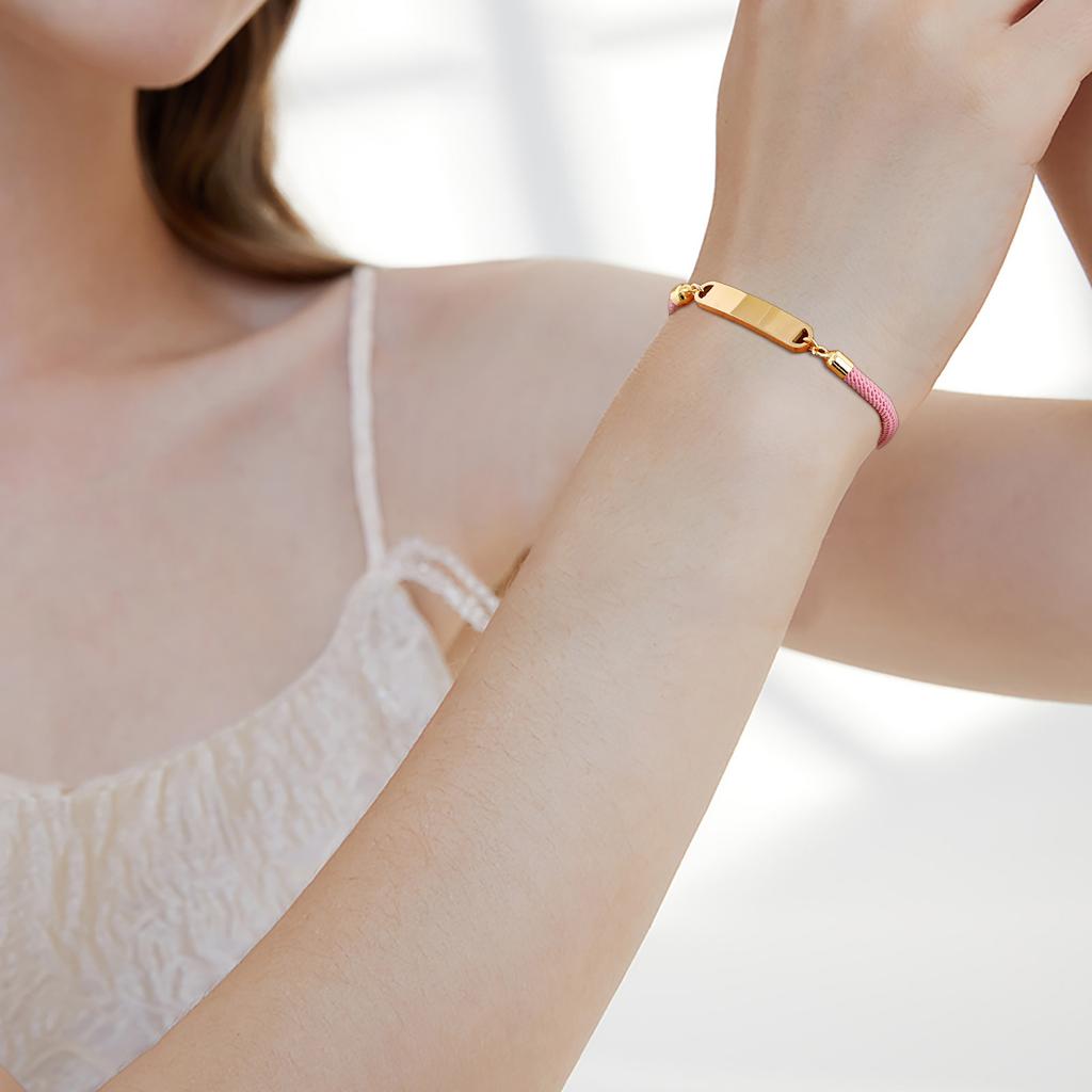 Free Engrave Name Date Bracelets for Women Girls Stainless Steel Milan Rope Hand Chain Bracelet Customized Jewelry Gift
