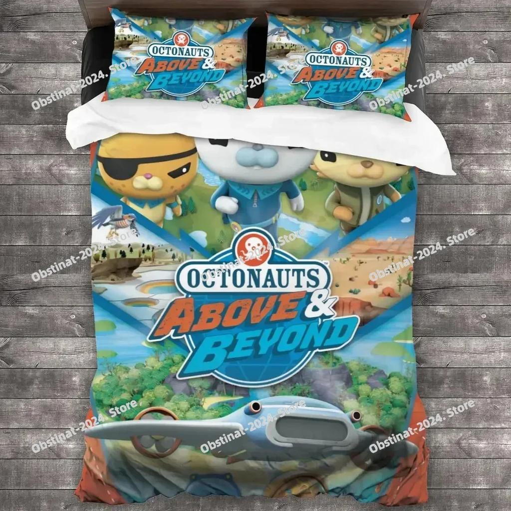 Anime Octonauts Bedding Set Boys Girls Twin Queen Size soft Duvet Cover Pillowcase Bed Kids Adult for Fashion Home bedroom