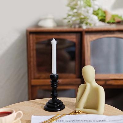 Miniatura Simulação Castiçais Ornamento Modelo Casa de Bonecas Velas Móveis Brinquedo Faz de Conta Casa de Bonecas Decoração Acessórios