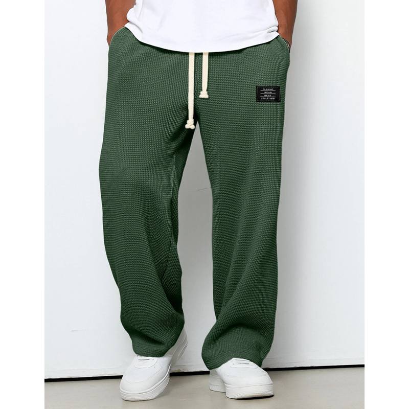 Mens Casual Loose Straight-leg Overalls Fashion Sports Sweatpants Jogger Trousers Jogging Pants