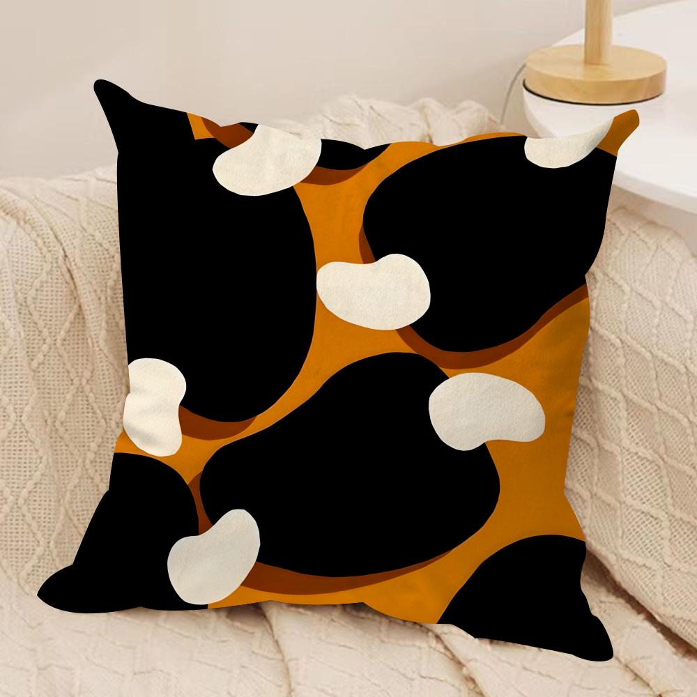 Art Abstract Illustration Cushion Cover Soft Plush Fabric Double-Sided Printed Sofa Cushion Cover for All Seasons Home DecorGift