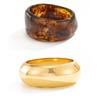 Salircon Vintage Punk Coffee Thick Irregular Resin Acrylic Bangles Women Geometric Metal Wide Bangle Bracelet Charm Jewelry Gift